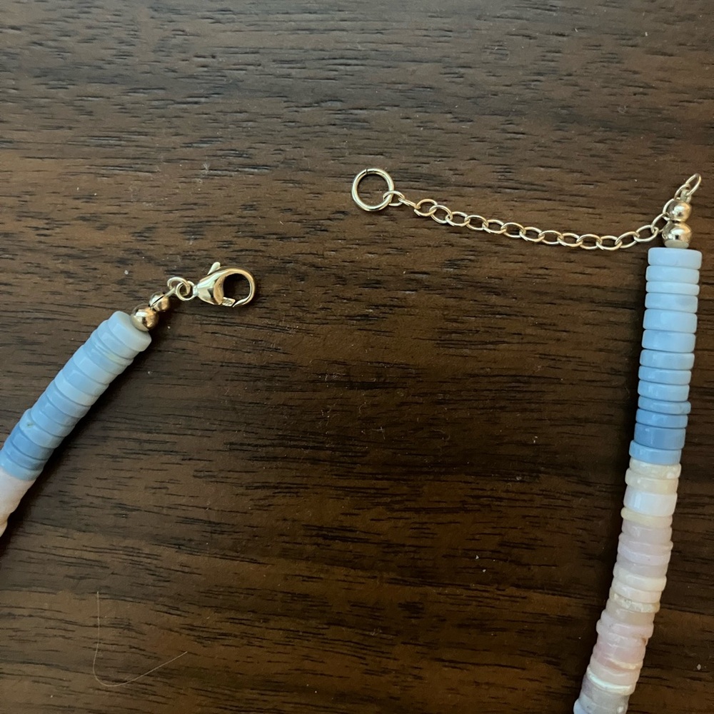 Multicolor Opal and Diamond Beaded Necklace 14k gold - Picture 3 of 3